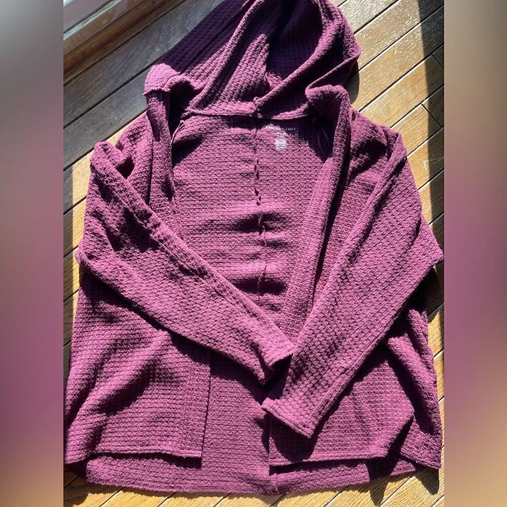 American eagle hooded cardigan